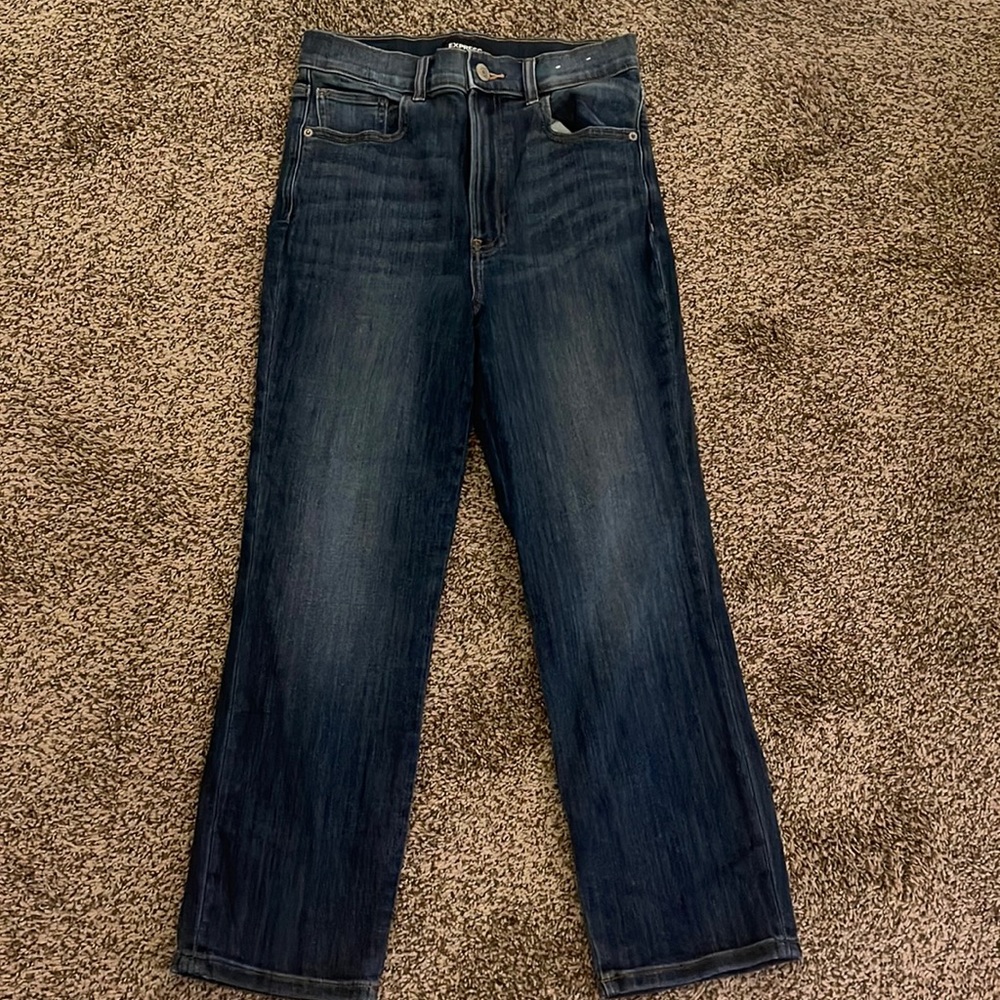 Express Jean Crop straight High Rise size 6 reg